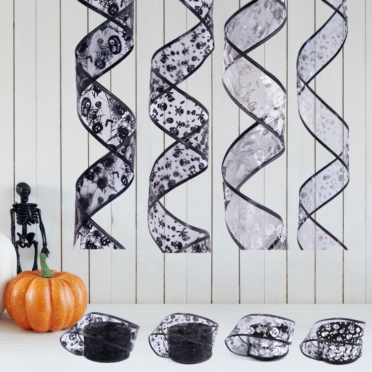 2m Halloween Decoration Gold-stamped Cartoon DIY Bow Ribbon