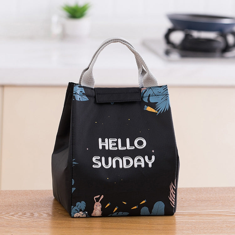 Lunch Thermal Bag Cooler Picnic Tote Food Bag Large Capacity  Insulated Storage Pack, Style: Big Eyes Bunny