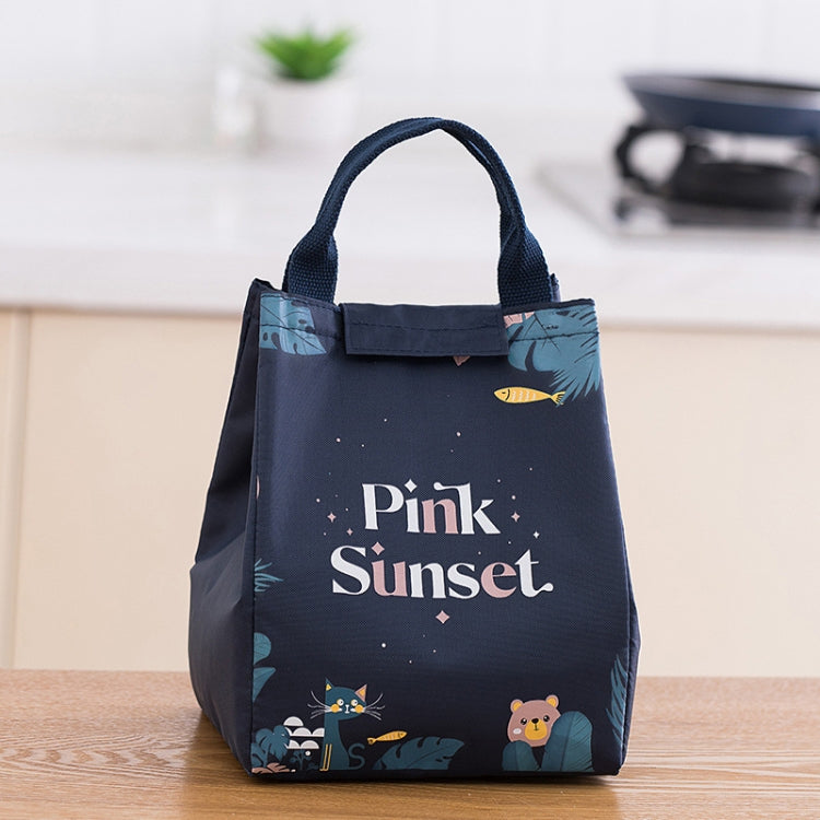 Lunch Thermal Bag Cooler Picnic Tote Food Bag Large Capacity  Insulated Storage Pack, Style: Lazy Bear Rabbit