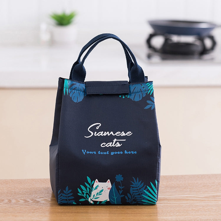 Lunch Thermal Bag Cooler Picnic Tote Food Bag Large Capacity  Insulated Storage Pack, Style: Waving Cat