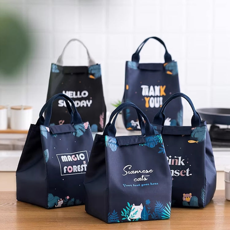 Lunch Thermal Bag Cooler Picnic Tote Food Bag Large Capacity  Insulated Storage Pack, Style: Lazy Bear Rabbit