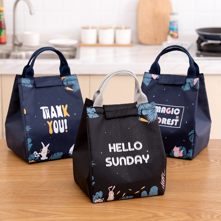 Lunch Thermal Bag Cooler Picnic Tote Food Bag Large Capacity  Insulated Storage Pack, Style: Lazy Bear Rabbit