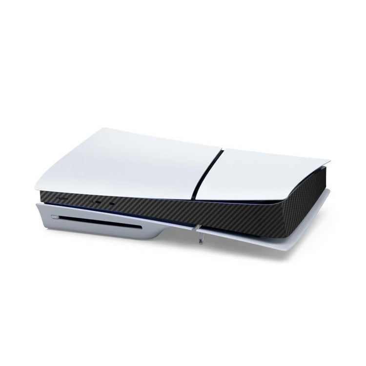 For PS5 Slim Console Middle Sticker Scratch Resistant Digital Optical Drive Version Universal Sticker, Color: Carbon Fiber Black