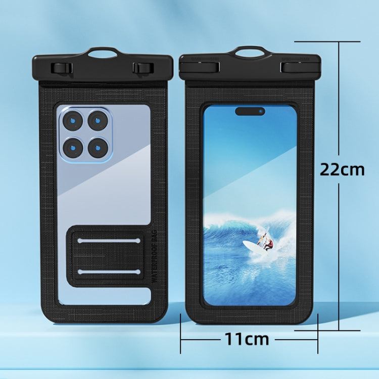 7.2 Inch Mobile Phone IPX8 30m Waterproof Bag with Finger Strap On The Back