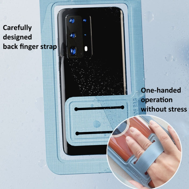 7.2 Inch Mobile Phone IPX8 30m Waterproof Bag with Finger Strap On The Back
