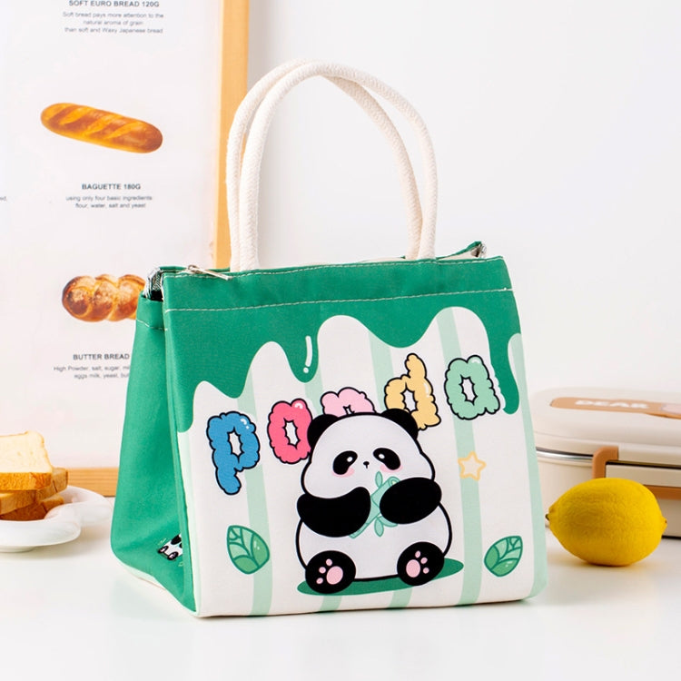 Cute Cartoon Portable Thermal Bento Bag Thickened Aluminum Film Insulation Lunch Box Storage Bag, Style: Panda