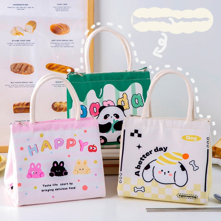 Cute Cartoon Portable Thermal Bento Bag Thickened Aluminum Film Insulation Lunch Box Storage Bag, Style: Bread