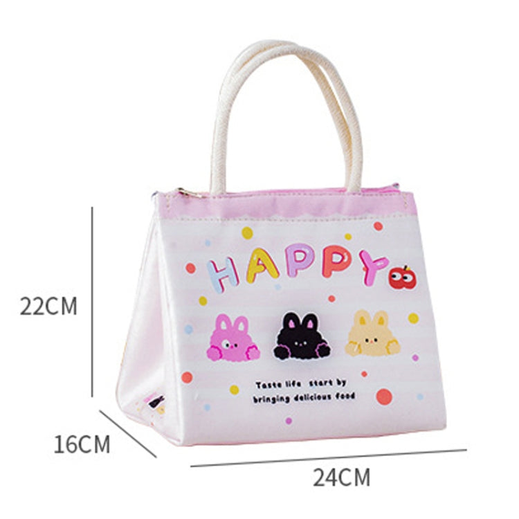 Cute Cartoon Portable Thermal Bento Bag Thickened Aluminum Film Insulation Lunch Box Storage Bag, Style: Bread