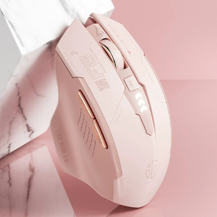 Inphic F8 2.4G Wireless Mute Charging Computer Gaming Mouse - Milk Tea Color