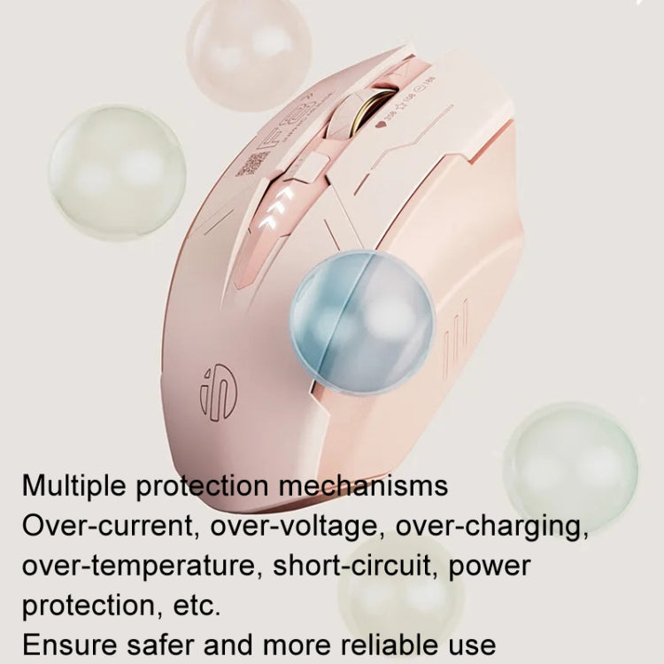 Inphic F8 2.4G Wireless Mute Charging Computer Gaming Mouse - Milk Tea Color