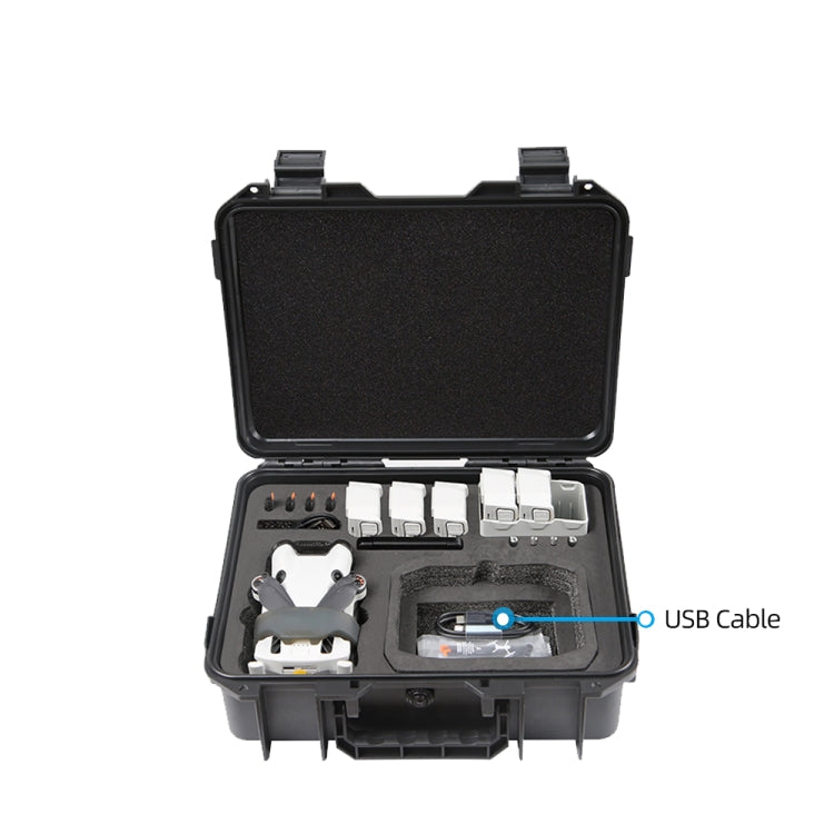 For DJI Mini 4 Pro Drone Suitcase Explosion-proof Box Compatible with RC 2 & RC-N2 - Black