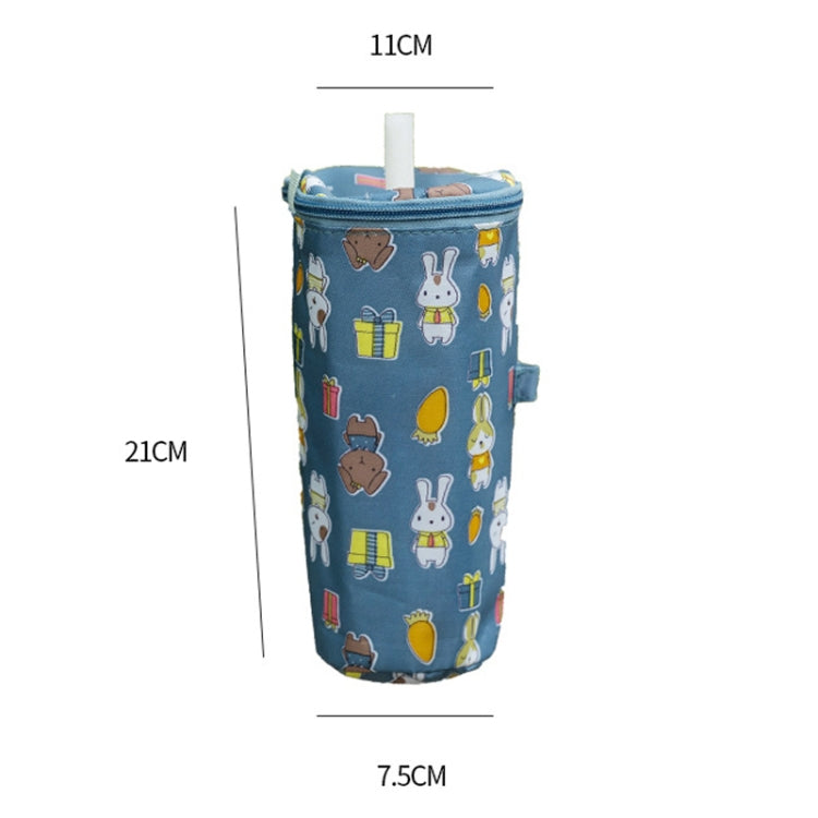 Portable Milk Tea Tote Bag Heat Preservation Eco-friendly Handbag Carrying Insulated Cup Cover, Style: Ice Cream