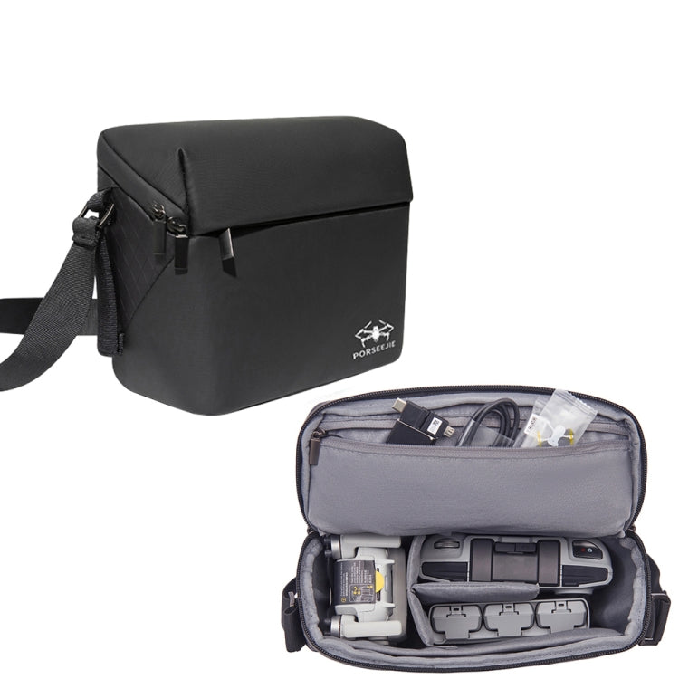 For DJI Mini 4K / Mini 2 SE / Mini 2 Portable Waterproof Shoulder Bag Messenger Bag - Black