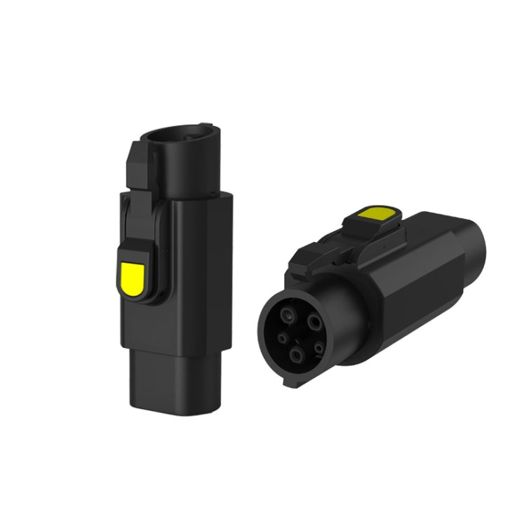 TYPE2-TYPE1 New Energy Vehicle Charging Station Adapter - Black
