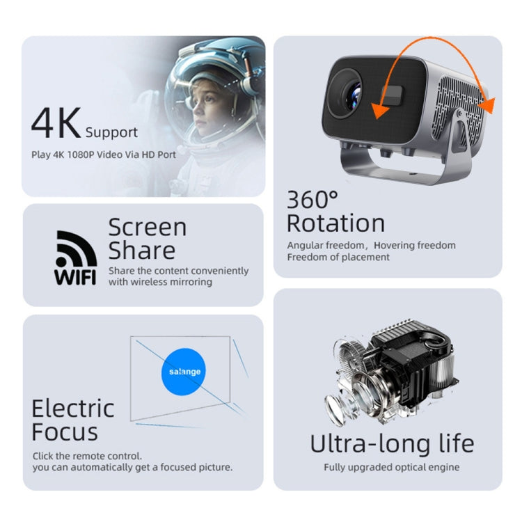 A10 4K Smart Android Portable Projector AU Plug