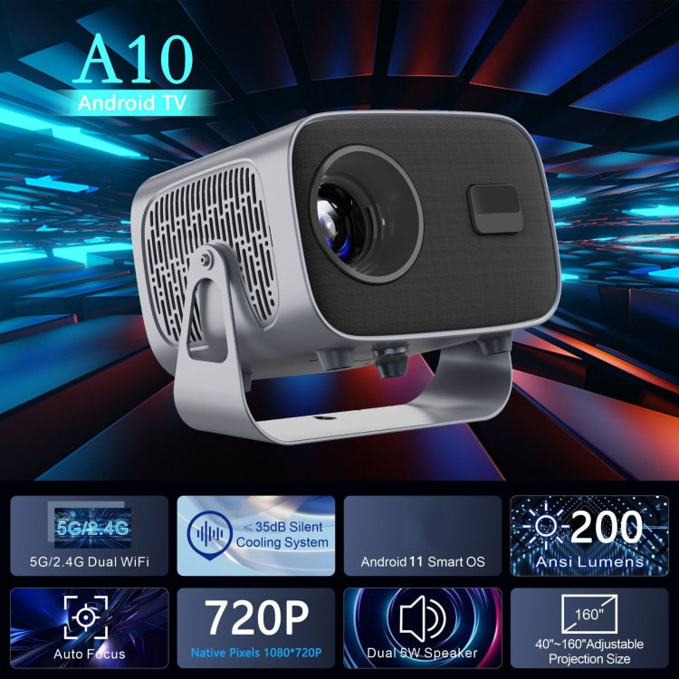 A10 4K Smart Android Portable Projector EU Plug
