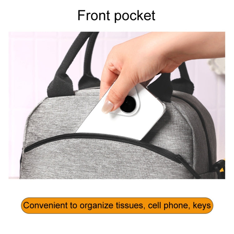 FRISCHE Portable Handheld Insulated Lunch Pack Outdoor Picnic Large Capacity Bento Bag