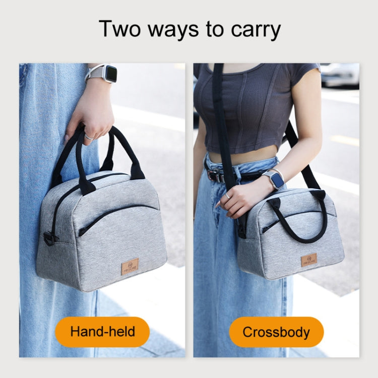 FRISCHE Portable Handheld Insulated Lunch Pack Outdoor Picnic Large Capacity Bento Bag