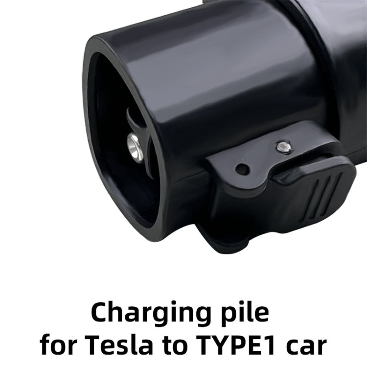 For Tesla-TYPE1 Electric Vehicle Charging Station Adapter Conversion Head - Black