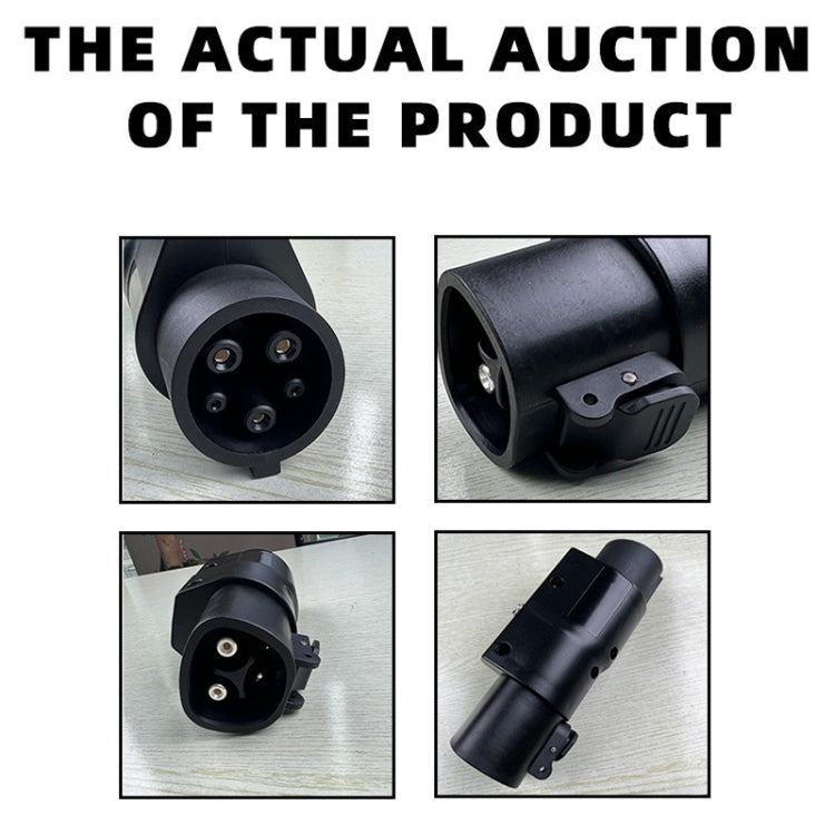 For Tesla-TYPE1 Electric Vehicle Charging Station Adapter Conversion Head - Black