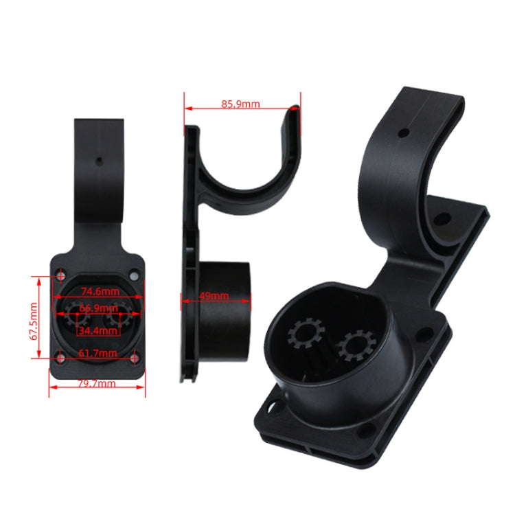Electric Vehicle Charging Pile Hanging Wire Fixing Bracket - Black