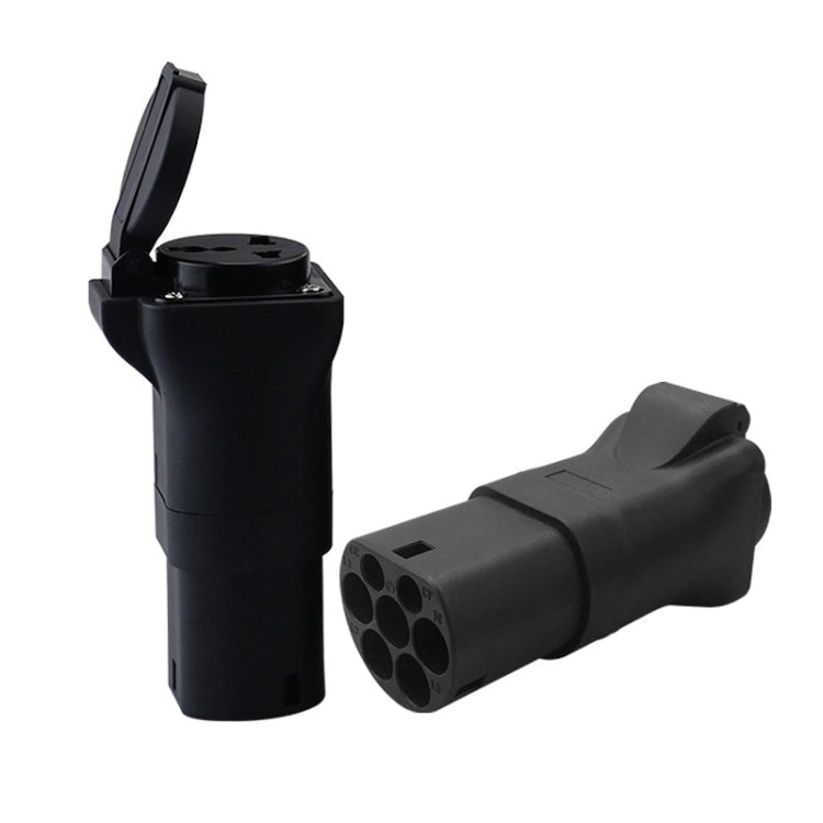 EU Standard Power Supply TYPE2 Charging Pile Converter Plug - Black
