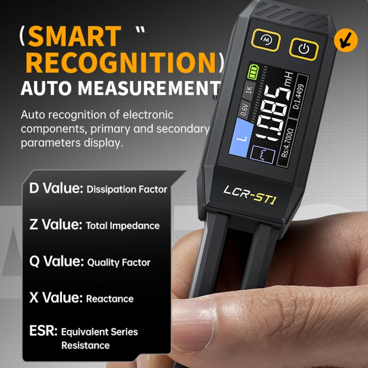FNIRSI Digital Tweezers Resistor Capacitor Component Test Multimeter - LCR-ST1