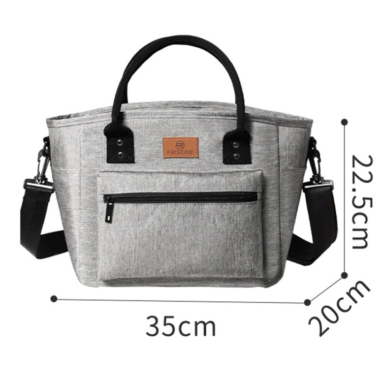 FRISCH Portable Handheld Insulated Lunch Pack Outdoor Picnic Thicked Bento Bag
