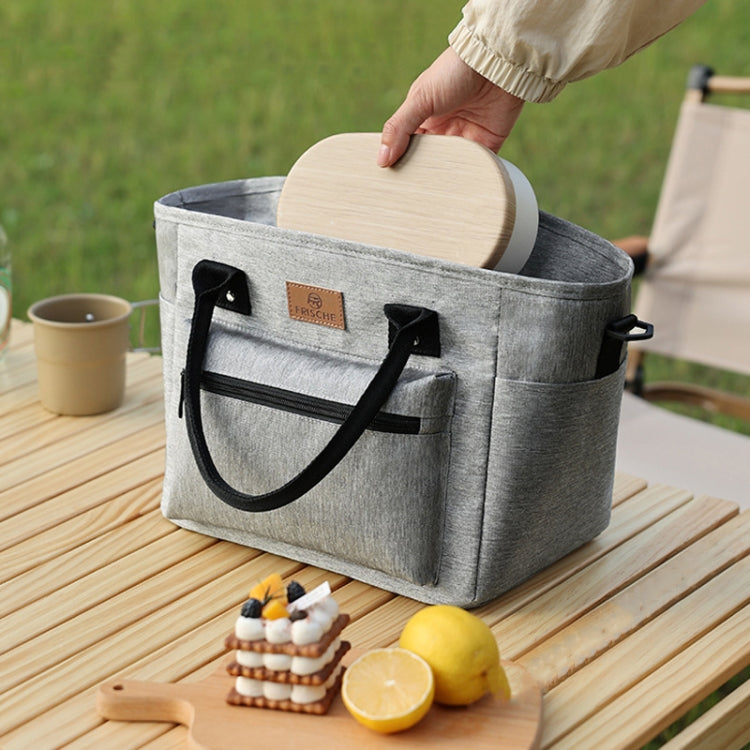 FRISCH Portable Handheld Insulated Lunch Pack Outdoor Picnic Thicked Bento Bag