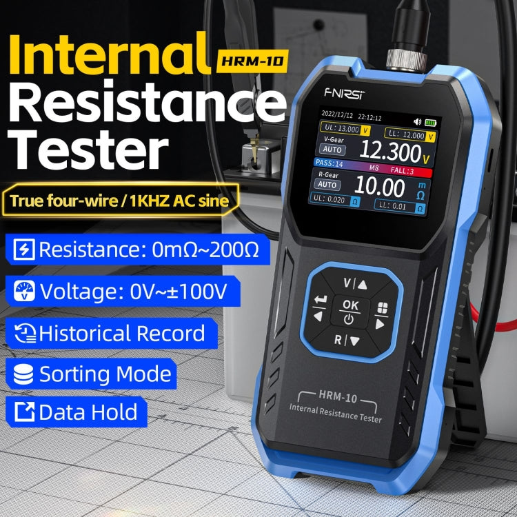 FNIRSI 18650 Lithium Battery Internal Resistance Voltage Measuring Instrument - HRM-10