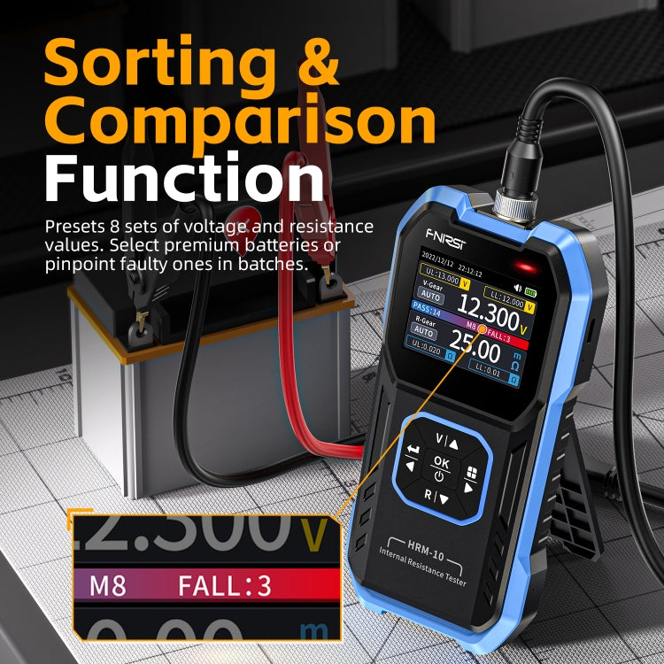 FNIRSI 18650 Lithium Battery Internal Resistance Voltage Measuring Instrument - HRM-10