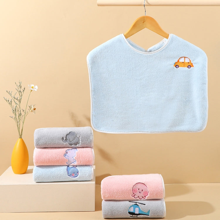 Children Wash Towel Brushing Baby Bib Not Wetsuit Multifunctional Facial Washing Towel, Color: Blue Whale