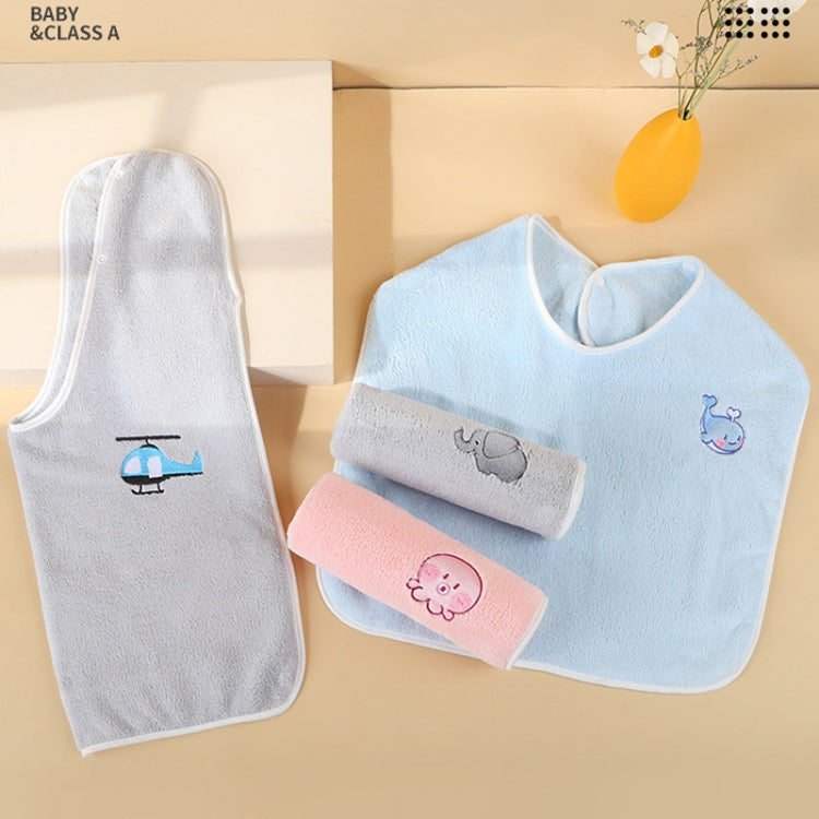 Children Wash Towel Brushing Baby Bib Not Wetsuit Multifunctional Facial Washing Towel, Color: Pink Octopus