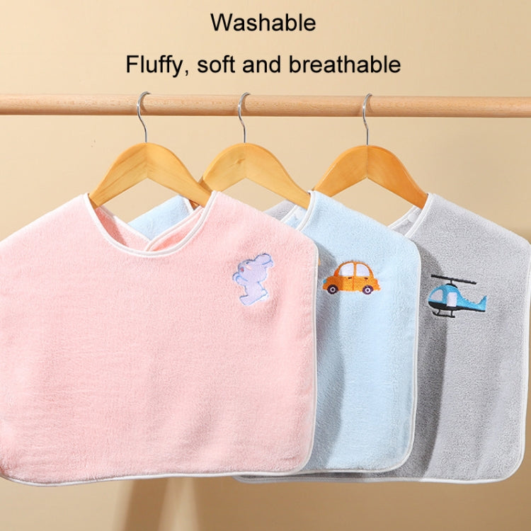 Children Wash Towel Brushing Baby Bib Not Wetsuit Multifunctional Facial Washing Towel, Color: Blue Car