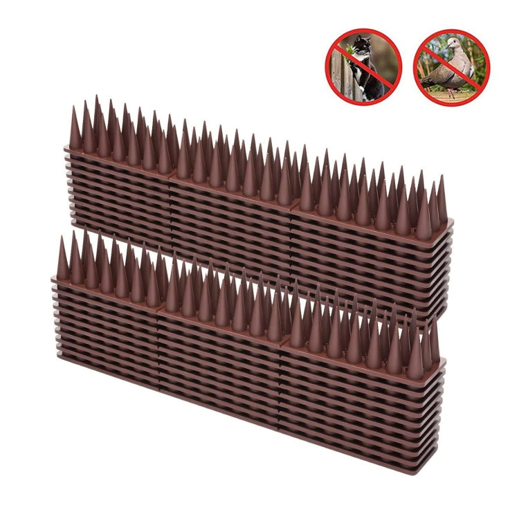 20pcs /Box 30cm 3 Rows Spikes Plastic Bird Repellent Spikes Anti-theft Bird Chase Cat Spikes