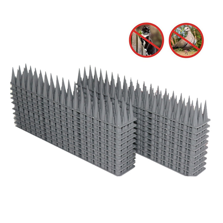 20pcs /Box 30cm 3 Rows Spikes Plastic Bird Repellent Spikes Anti-theft Bird Chase Cat Spikes