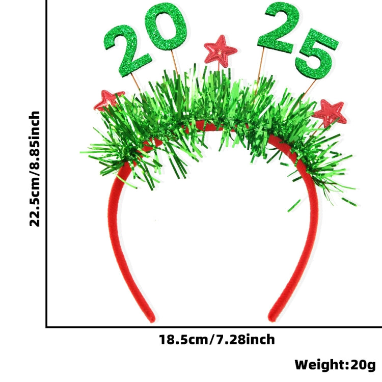 2025 Digital Christmas Party Decoration Headband Mall Bar New Year Eve Event Headdress