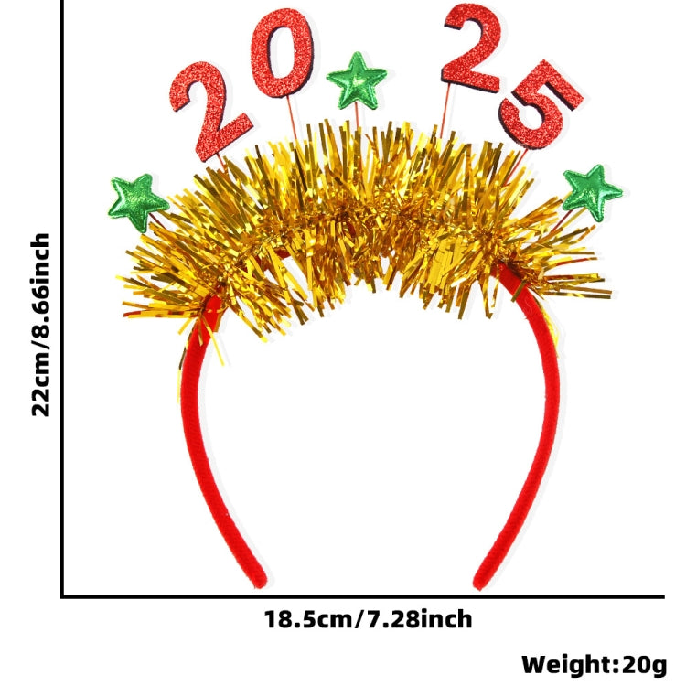 2025 Digital Christmas Party Decoration Headband Mall Bar New Year Eve Event Headdress