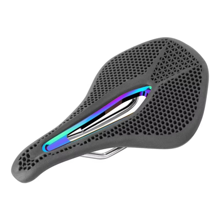 PROMEND SD-577 Bicycle Honeycomb Bionic Structure Saddle Hollow Steel Bow Breathable Comfort Saddle, Size: M - Black Surface Colorful Shell Bottom