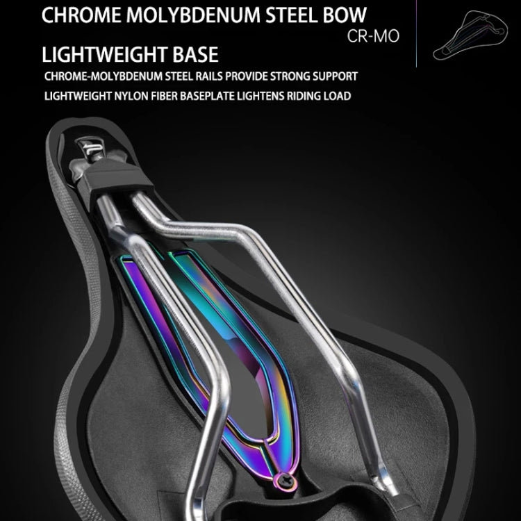 PROMEND SD-577 Bicycle Honeycomb Bionic Structure Saddle Hollow Steel Bow Breathable Comfort Saddle, Size: M - Black Surface Colorful Shell Bottom