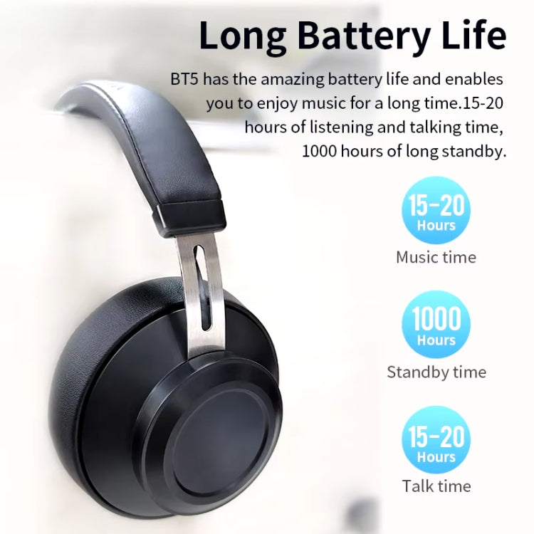 BT5 Bluetooth 5.0 Headband Headset - Black
