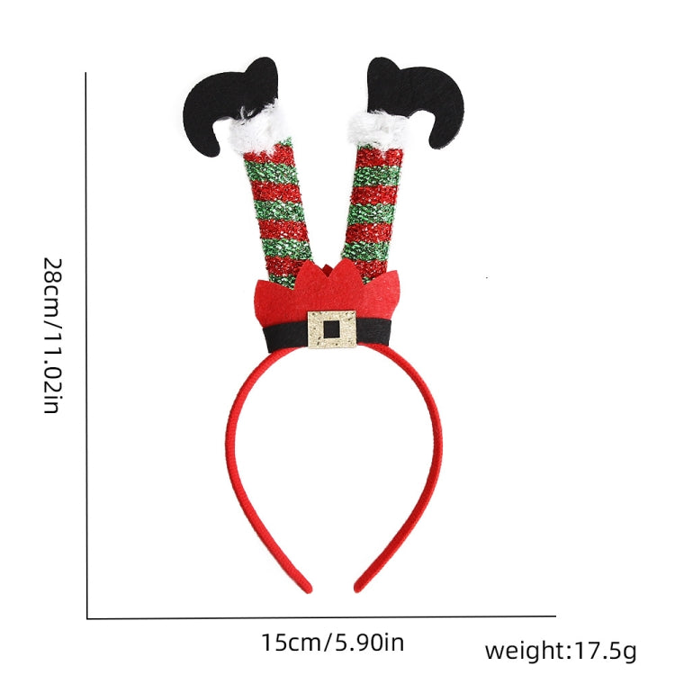3D Cartoon Christmas Headband Christmas Party Decorations, Color: Long-legged Santas