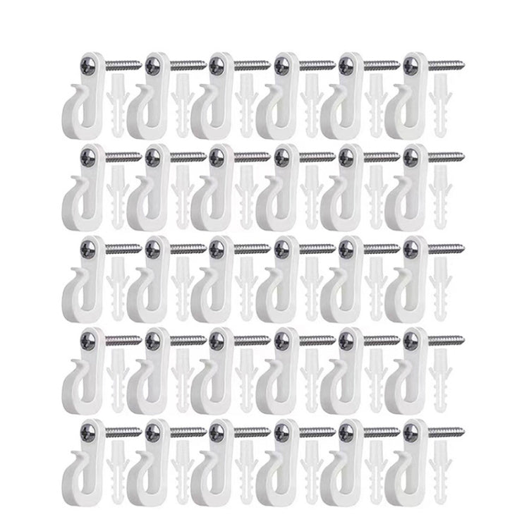 30pcs /Box Holiday Lights Hanger Hooks With Phillips Screw For Wire And Led Light