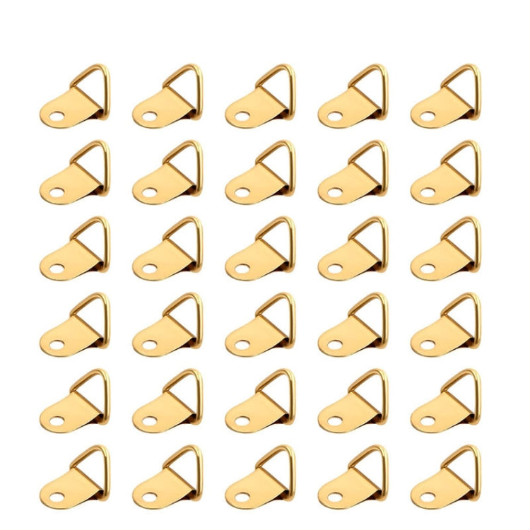 50pcs /Pack Photo Frame Hooks Hangers Triangle Single Hole Picture Hooks  with Screws - Gold