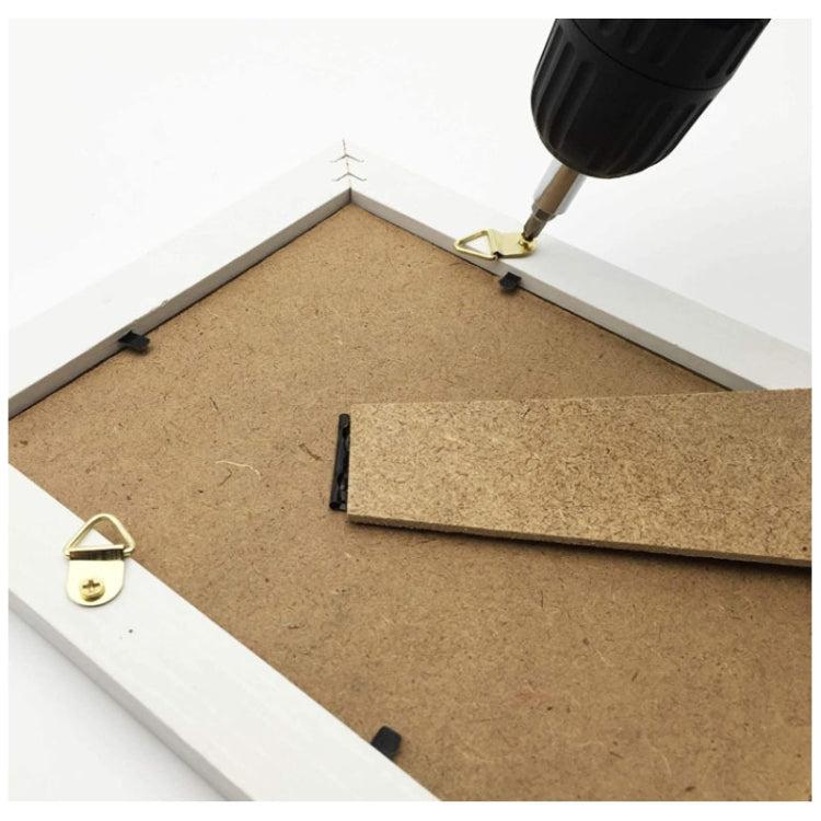 50pcs /Pack Photo Frame Hooks Hangers Triangle Single Hole Picture Hooks  with Screws - Gold