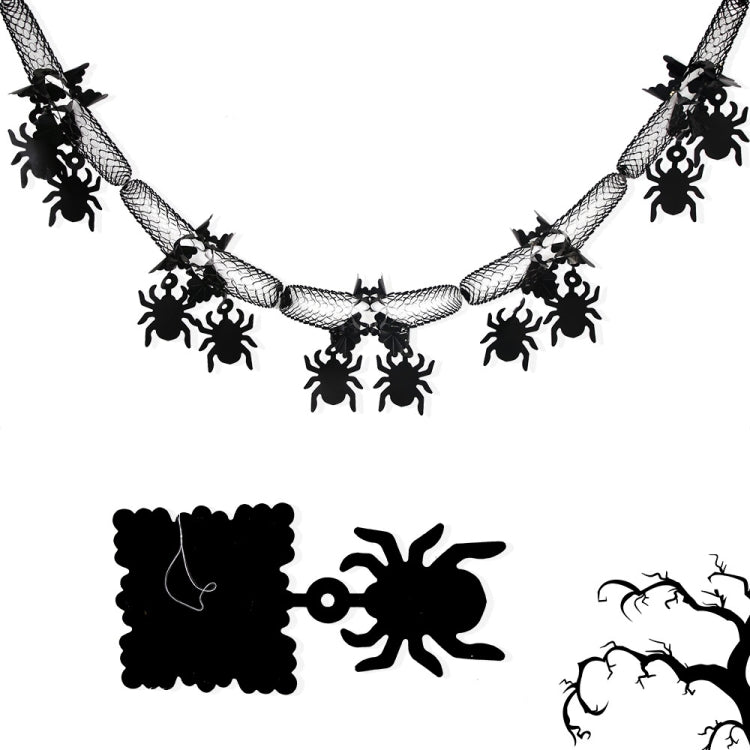3m Halloween Honeycomb Garland Pendant Spider Bat Party Flag Scene Layout Props