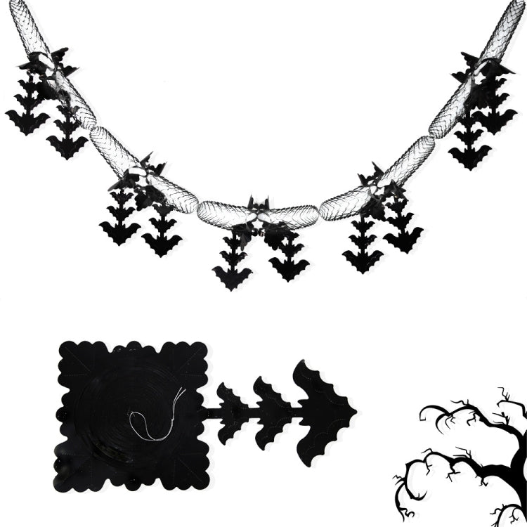 3m Halloween Honeycomb Garland Pendant Spider Bat Party Flag Scene Layout Props