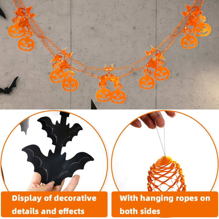 3m Halloween Honeycomb Garland Pendant Spider Bat Party Flag Scene Layout Props