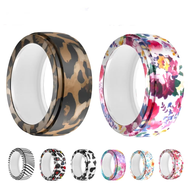 For Samsung Galaxy Ring / Oura Ring Silicone Elastic Printing Cover Scratch Resistant Case, Size: M