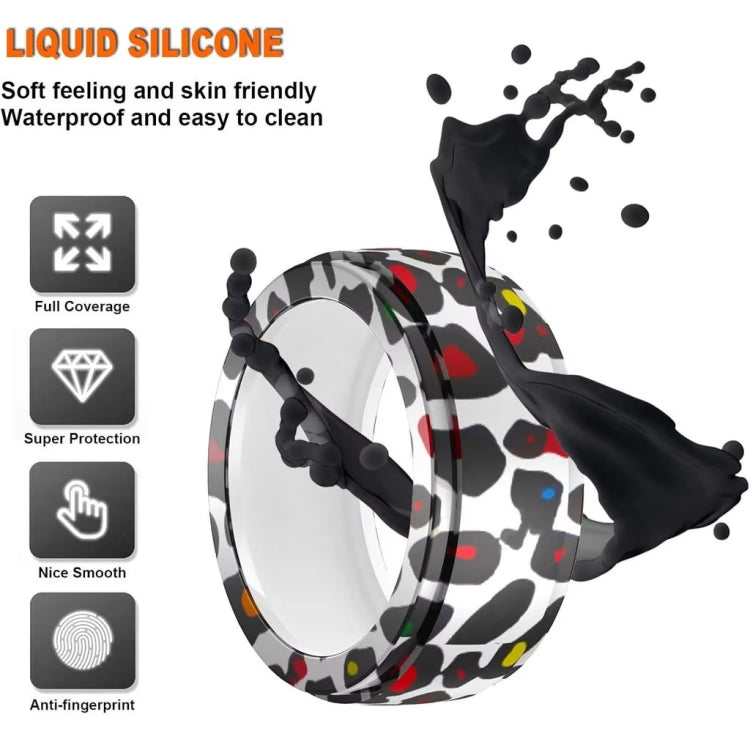 For Samsung Galaxy Ring / Oura Ring Silicone Elastic Printing Cover Scratch Resistant Case, Size: M
